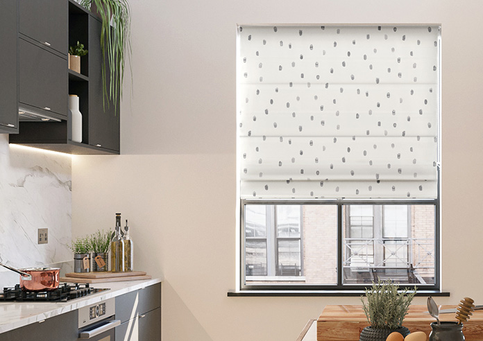 Ink Spots, Warm Grey - Roman Blind - Image 3
